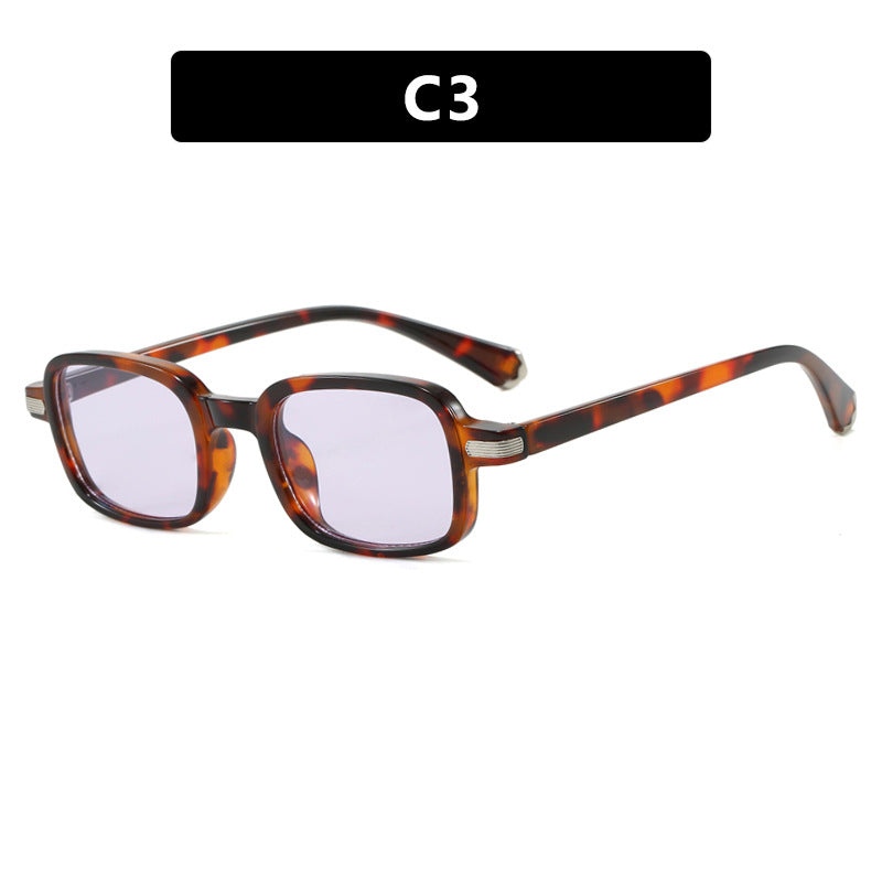 Dame moteriktig kvadratisk solbrille i trendy skilpadde-design Luvikno