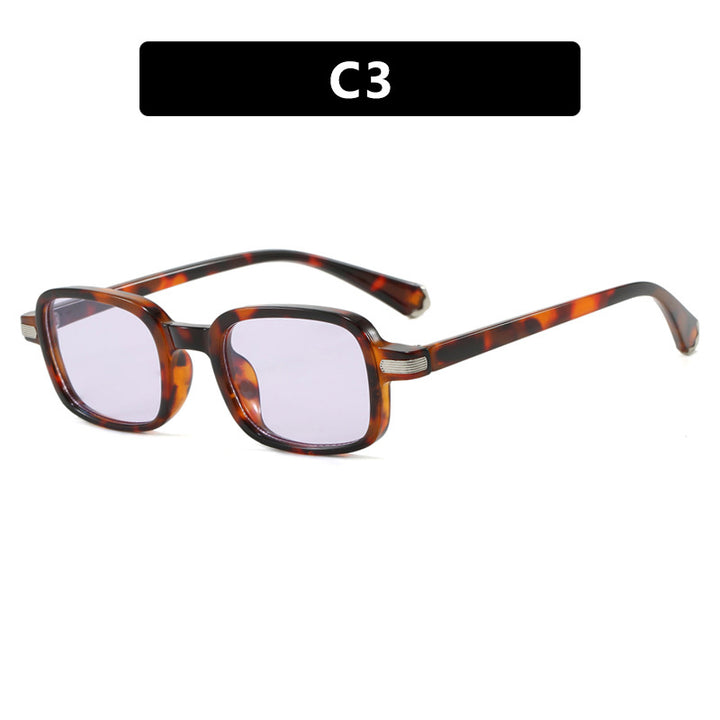 Dame moteriktig kvadratisk solbrille i trendy skilpadde-design Luvikno