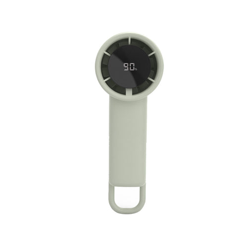 Unisex nan tragbar Mini-håndvifte med digitalt batteriindikator, stille DC-motor og opphengsløkke Luvikno