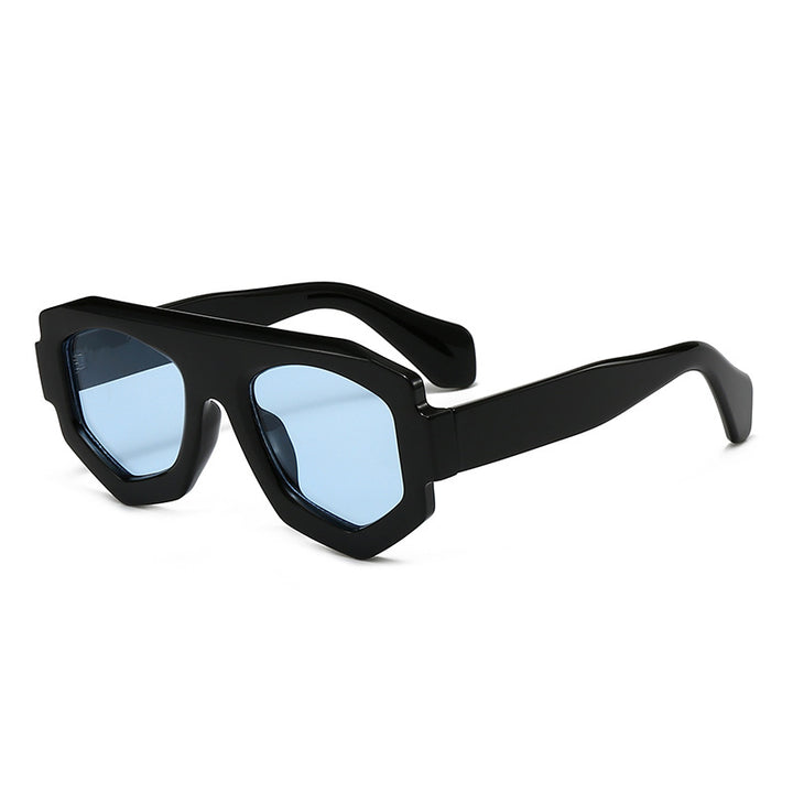 Dame moterik hexagonal solbrille Luvikno