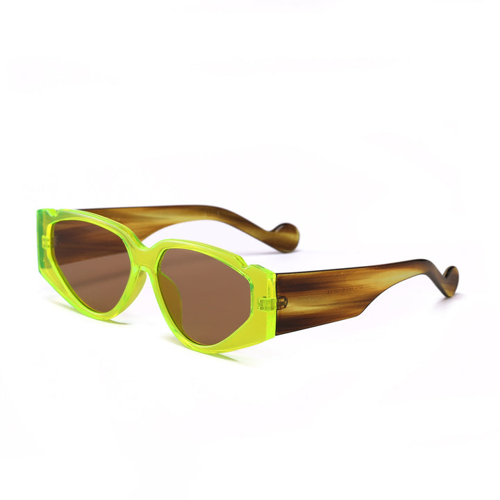 Dame Fashion-solbrille med innovativ ramme og beskyttende UV-beskyttelse Luvikno
