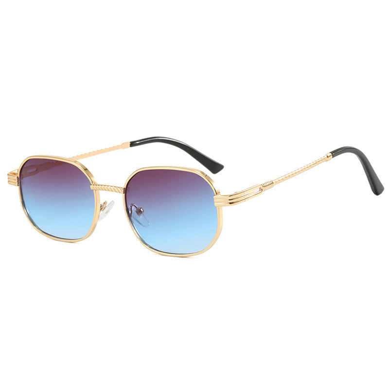 Dame stilige solbriller med geometrisk ramme og gradient linser Luvikno