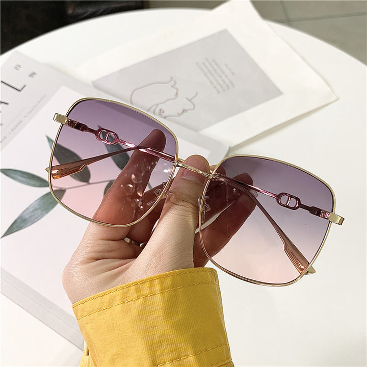 Dame geometrisk oversized solbrille Luvikno