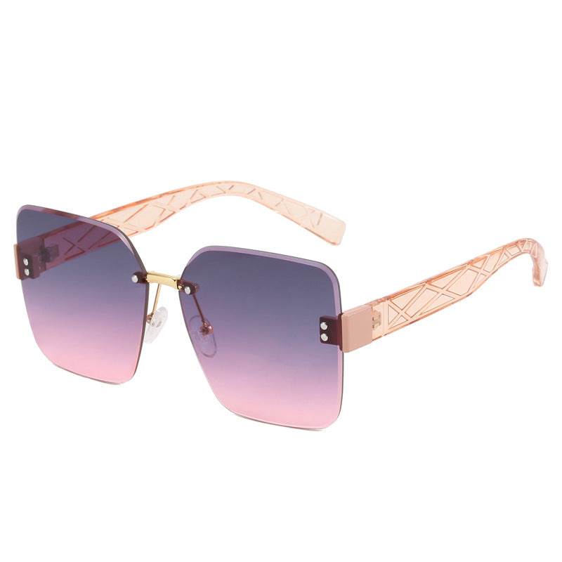 Damer oversized kvadratisk solbrille med moderne dekor Luvikno