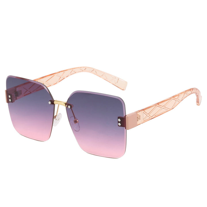 Damer oversized kvadratisk solbrille med moderne dekor Luvikno