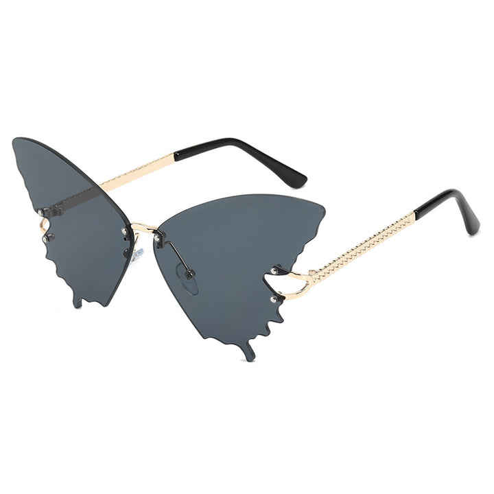 Damer ekstravagant sommerfugls-solbrille Luvikno