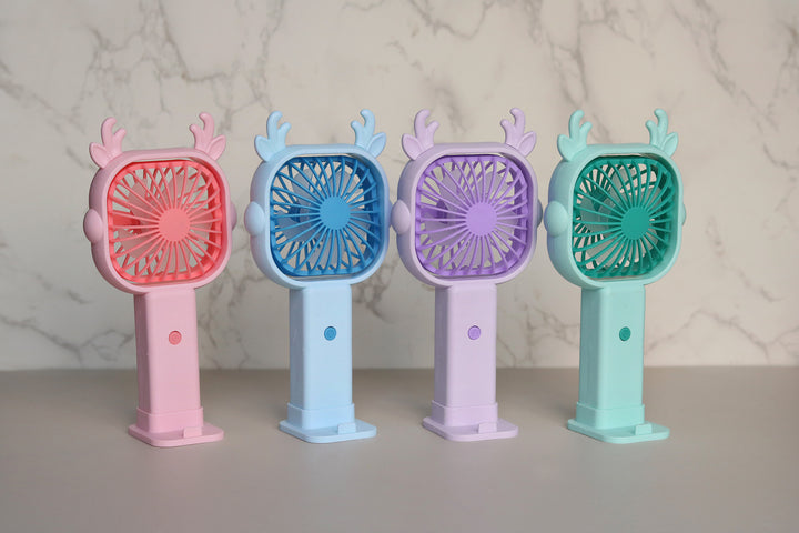 Unisex Bærbar Mini-vifteen med ergonomisk design og dyreører Luvikno