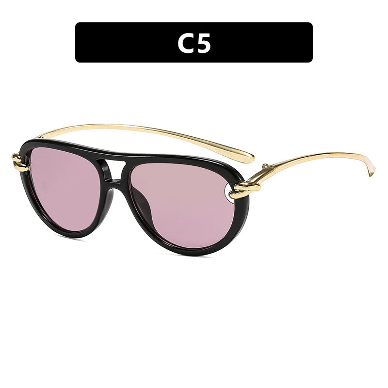 Dame Retro-solbrille med elegant ramme og polariserte linser Luvikno