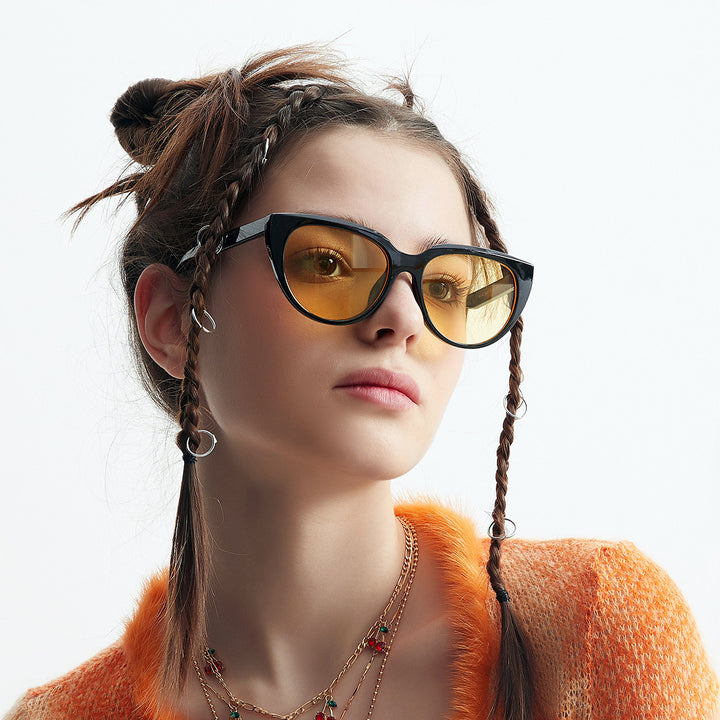 Damer trendy Cat-Eye solbriller med komfortabel passform Luvikno