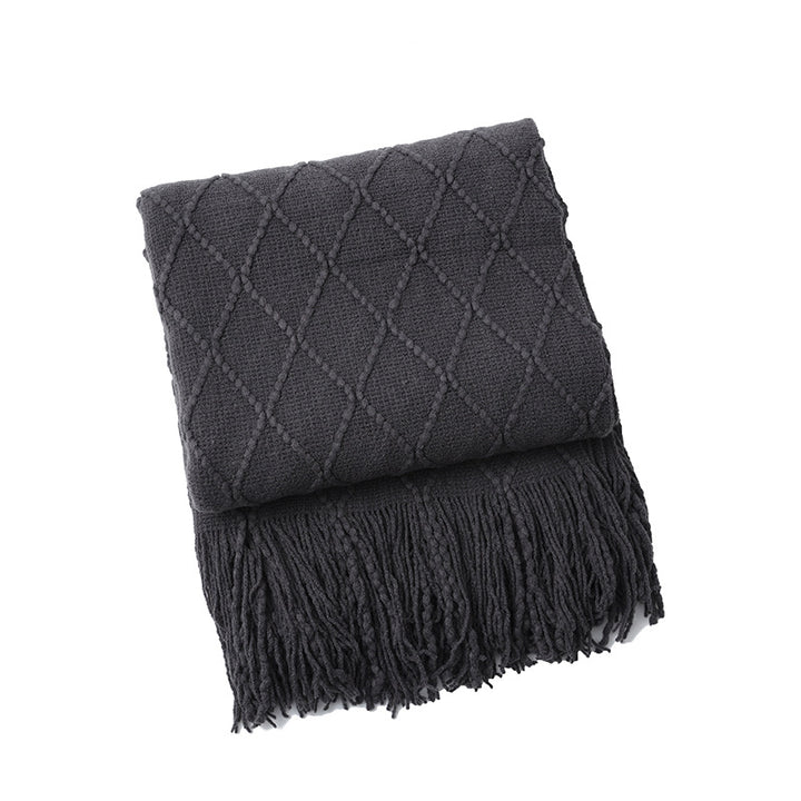 Damer Elegant og stilfullt bo- og kose-teppe med franser Luvikno
