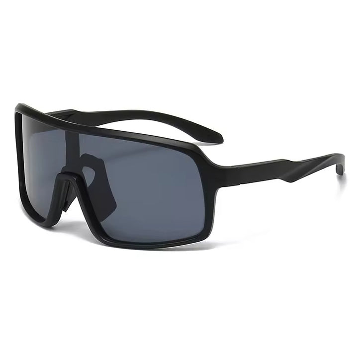 Dame fashion solbrille i futuristisk design med store glass Luvikno