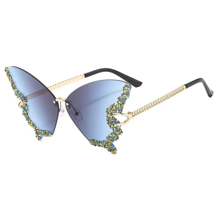 Dame ekstravagant Flügel-solbrille Luvikno