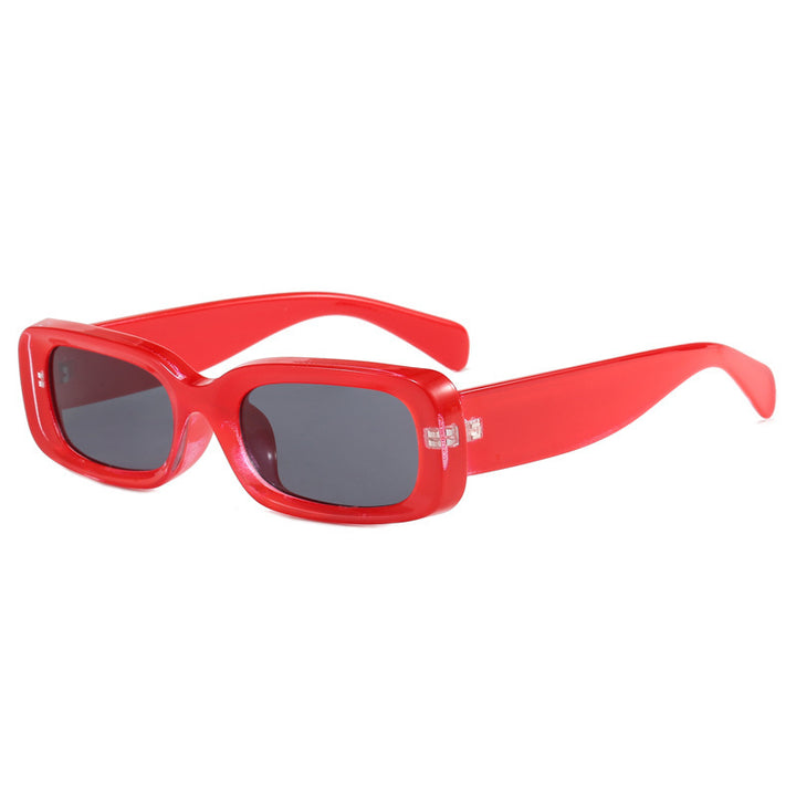 Dame moteriktig solbrille med rektangulær stil og UV-beskyttelse Luvikno