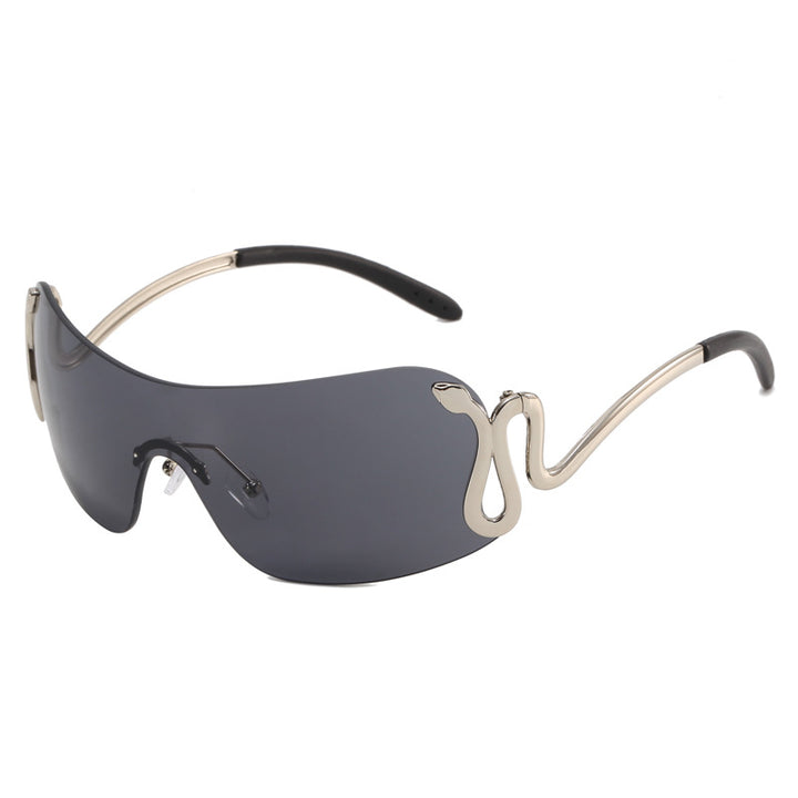 Damer futuristisk sportssolbrille med lekent design Luvikno