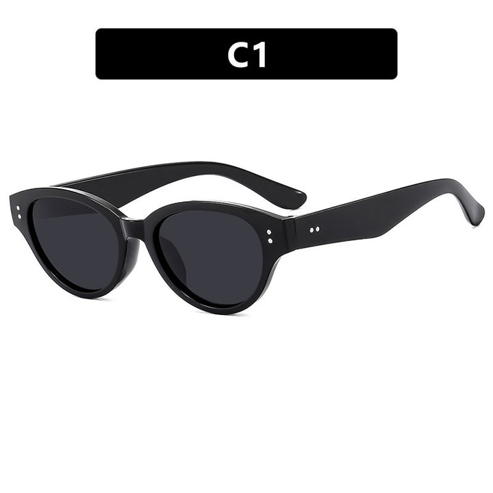 Dame Cat-Eye solbriller i elegant design med bred ramme Luvikno