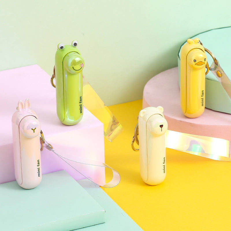 Unisex Mini Håndvifte i lekent kanin-design Luvikno