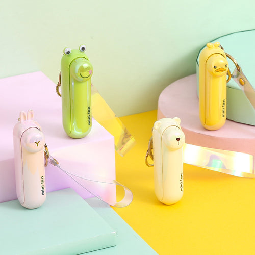 Unisex Mini Håndvifte i lekent kanin-design Luvikno