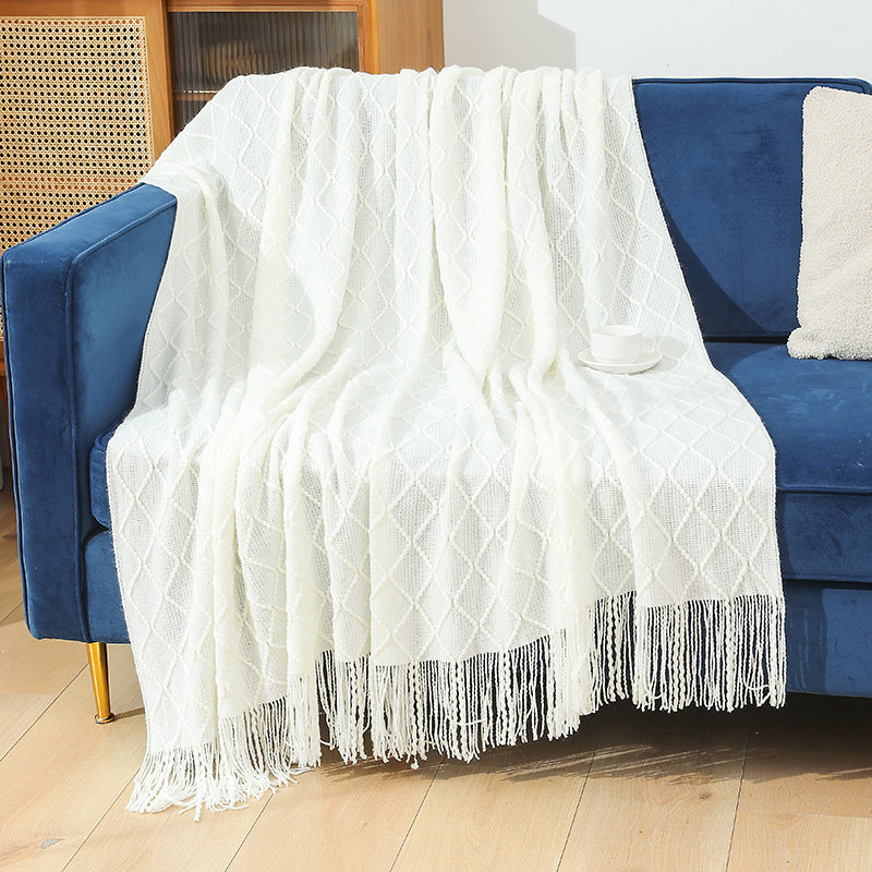 Damer cozy strikket teppe Luvikno