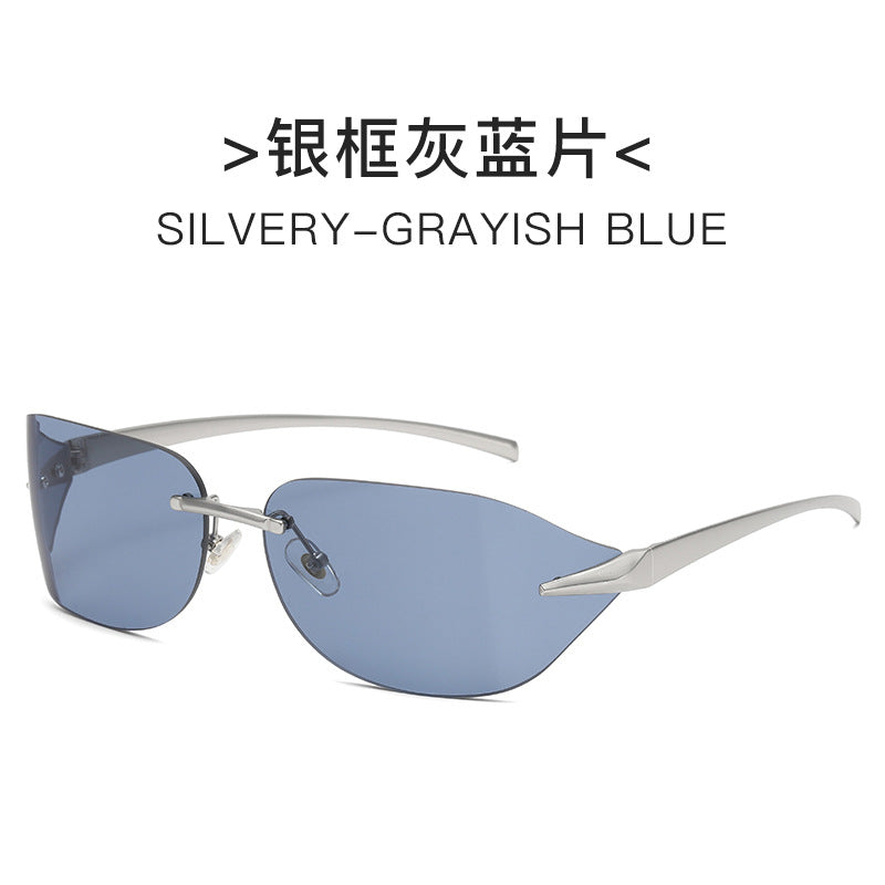 Dame futuristisk solbrille med elegant minimalistisk design Luvikno