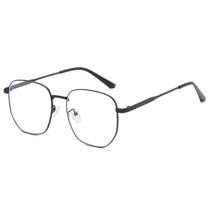Dame moteriktig firkantet brille med lett metallramme Luvikno