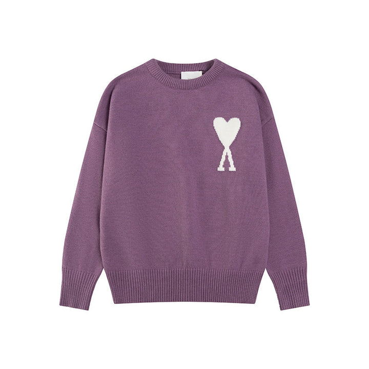 Luvik | Hjerte brodert dame genser
