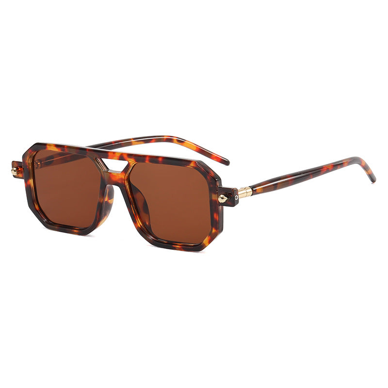 Dame modische Achteck solbrille Luvikno