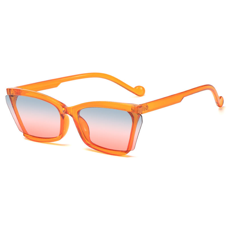 Dame moteriktig solbrille med unikt rektangulært design og UV-beskyttelse Luvikno