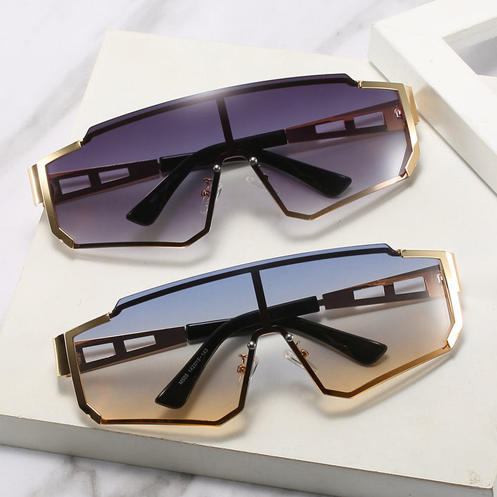 Dame futuristisk oversized solbrille Luvikno