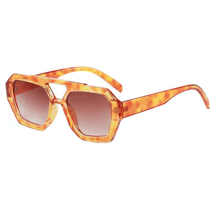 Dame geometrisk solbrille i ekstravagant design Luvikno