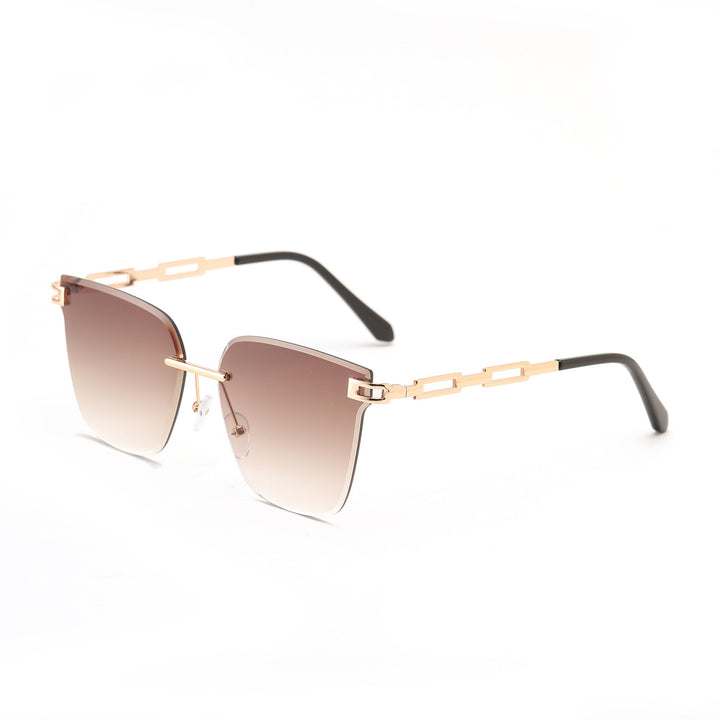 Dame moterøkt solbrille med filigranramme og UV-beskyttelse Luvikno