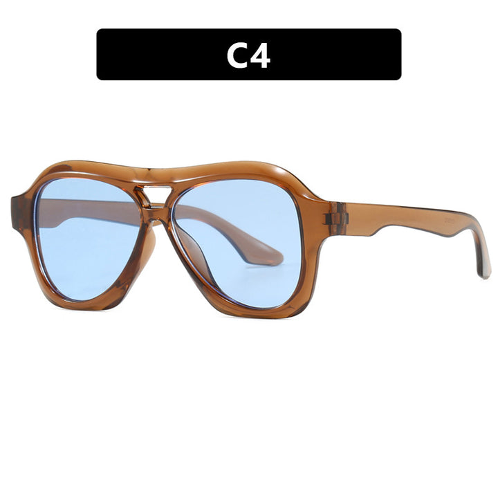 Dame moterik solbrille i innovativ design med bred ramme Luvikno