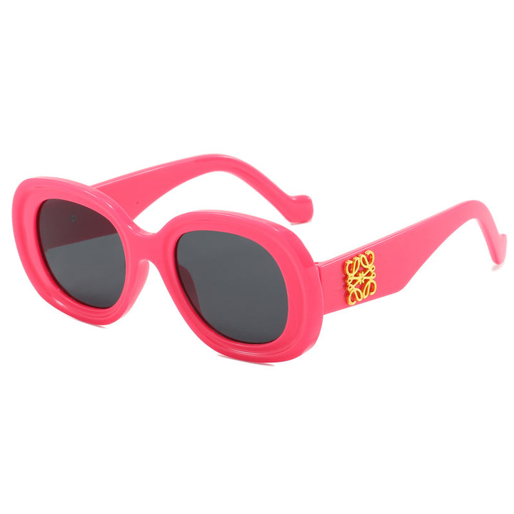 Dame moteriktig vintage-solbrille med spesielle dekorasjoner Luvikno