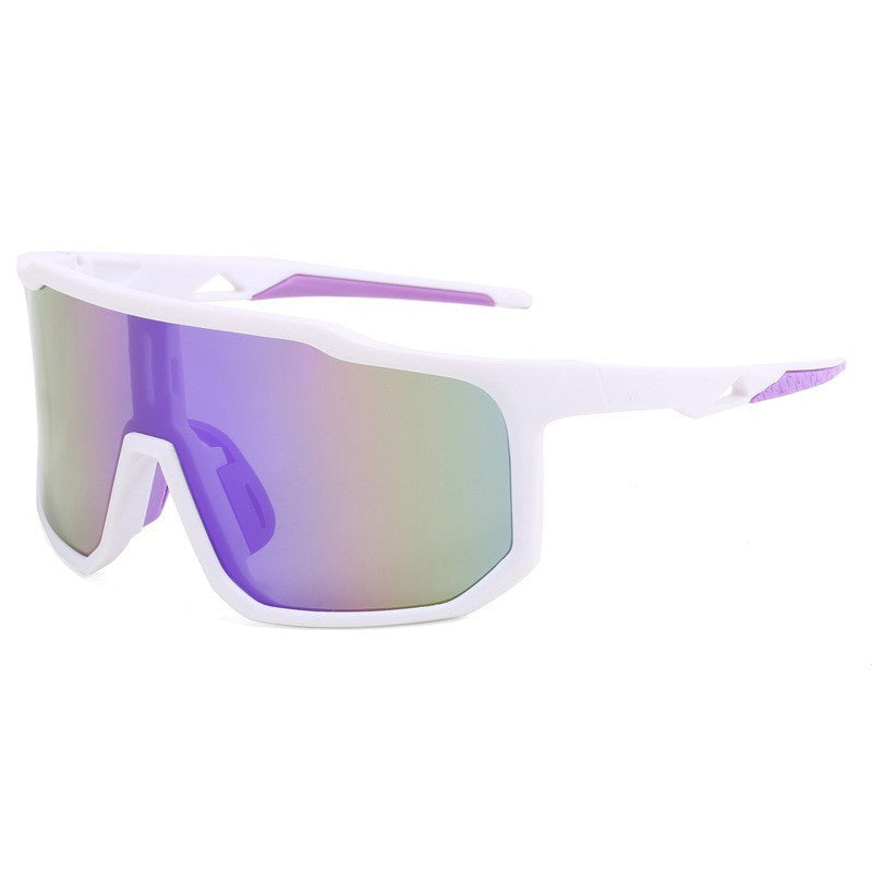 Damer sportslige racing solbriller med bredt synsfelt og moderne speilglass Luvikno