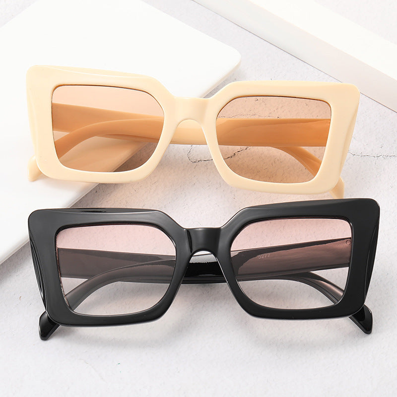 Dame firkantet solbrille med minimalistisk design Luvikno