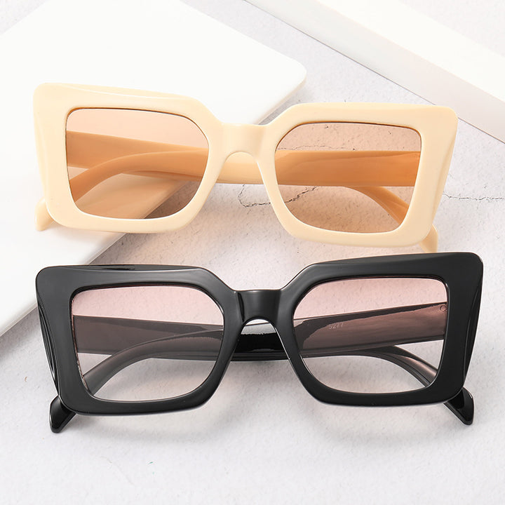 Dame firkantet solbrille med minimalistisk design Luvikno