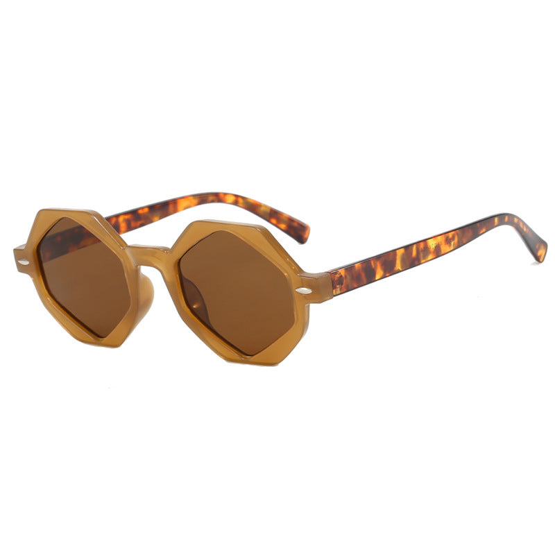 Dame trendig solbrille i moderne åttkant-design Luvikno