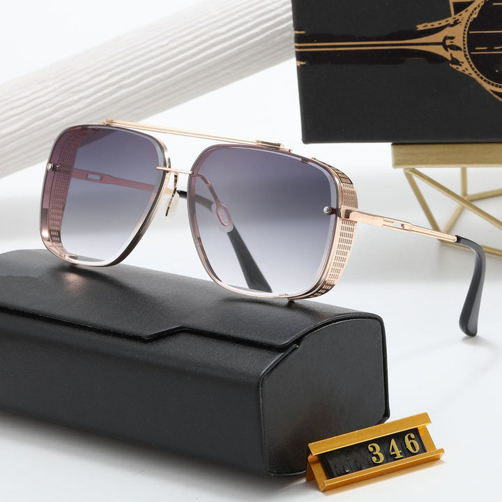 Dame designer solbrille med stilleggende firkantet ramme og UV-beskyttelse Luvikno