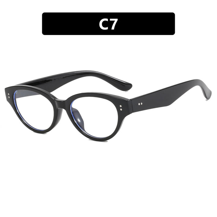 Dame stilige Cat-Eye-briller med elegant plastisk ramme Luvikno