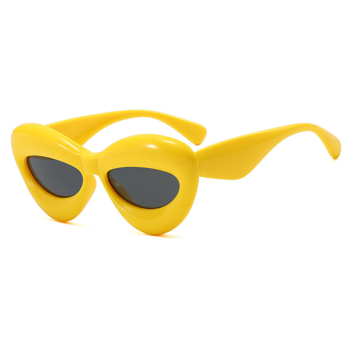 Dame Cat-Eye solbriller med innovativt plastramme Luvikno
