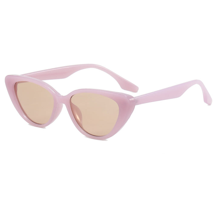 Dame moderne Cat-Eye solbrille med UV-beskyttelse og edel ramme Luvikno