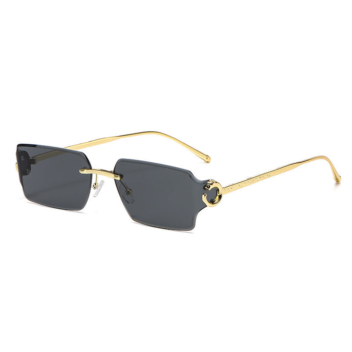 Dame elegant firkantet solbrille med stilfullt skjellmønster og UV-beskyttelse Luvikno