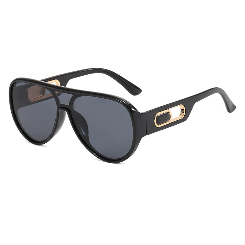 Dame Elegant Oversized-solbriller med designer-detaljer Luvikno