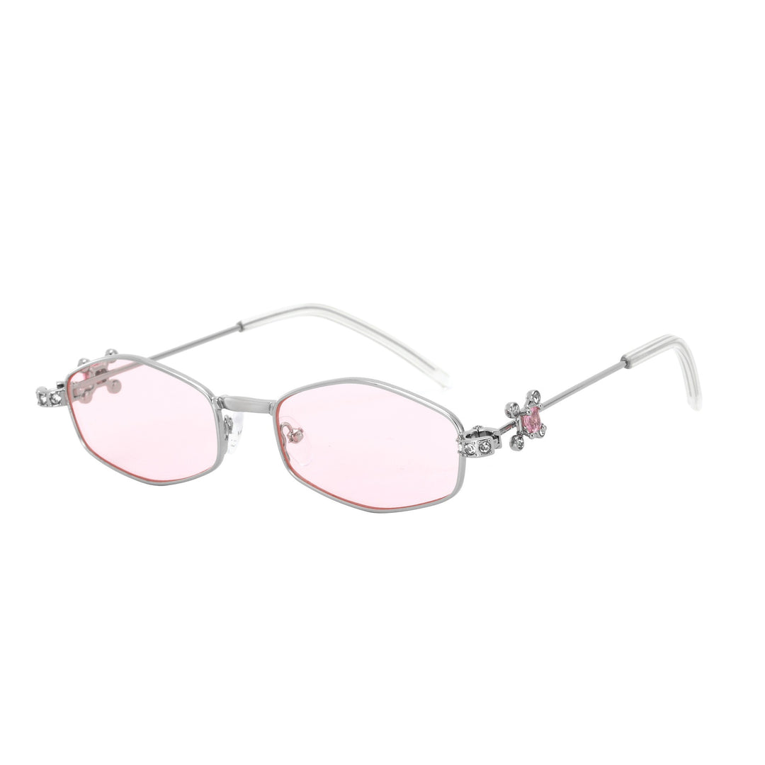 Dame Designer-solbrille med elegant smykkeinnramming Luvikno