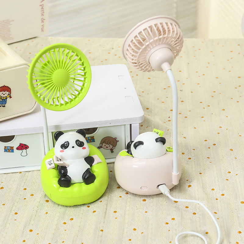 Dame Bærbar Mini-vifte med søtt panda-design Luvikno