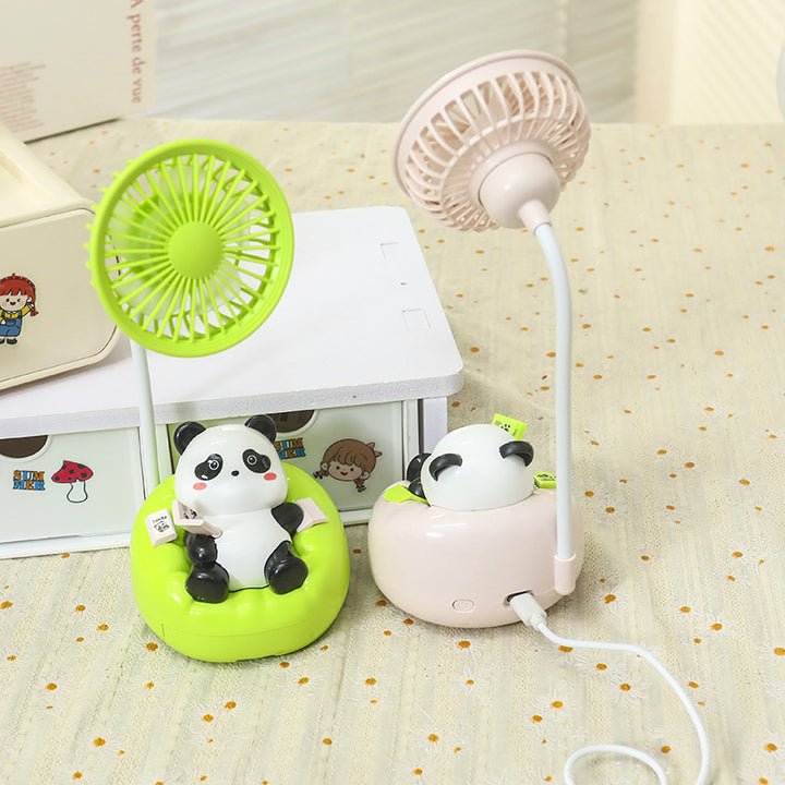 Dame Bærbar Mini-vifte med søtt panda-design Luvikno
