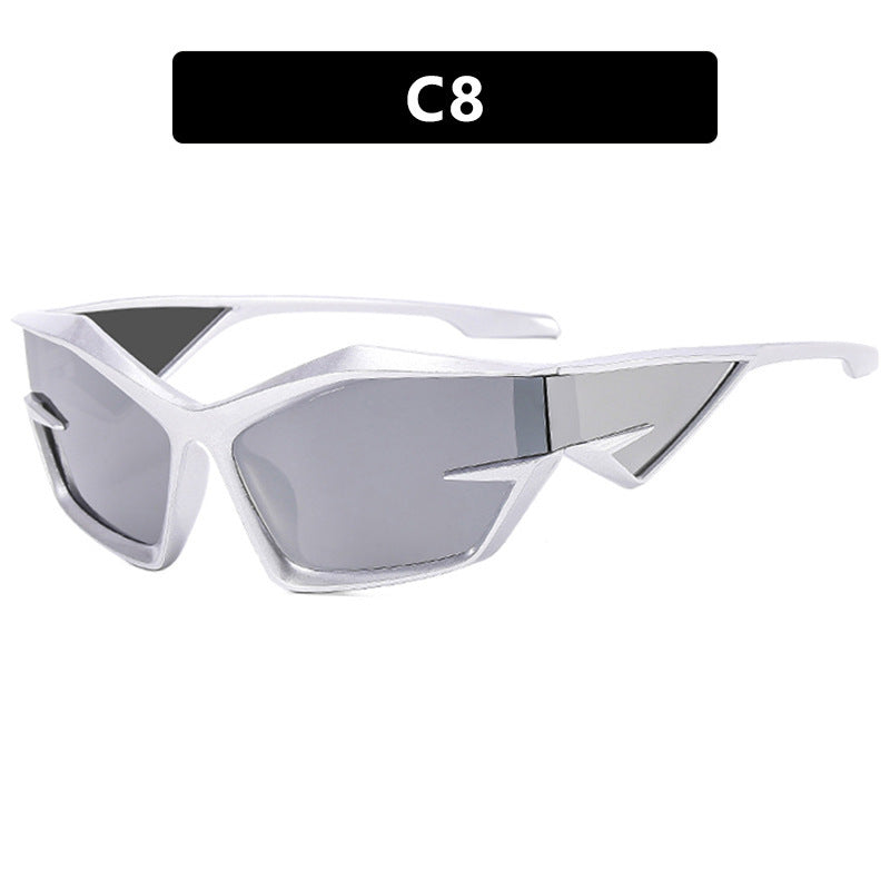 Dame sporty solbriller i dynamisk design Luvikno