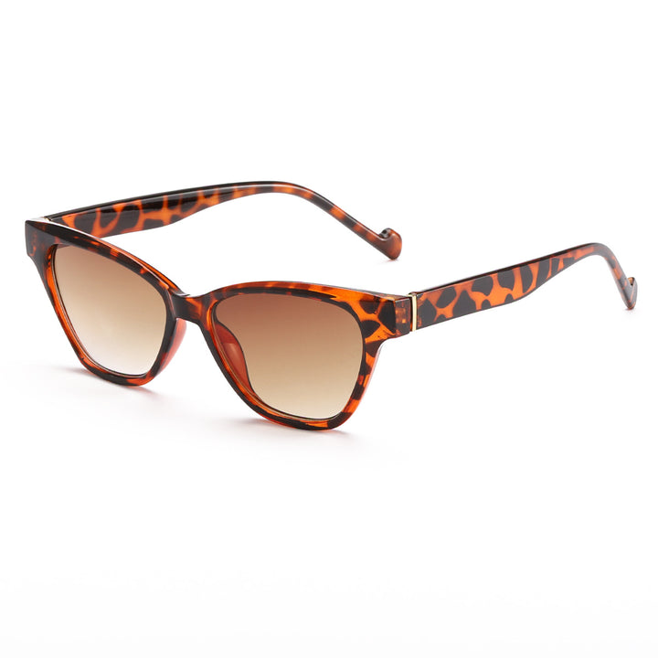 Dame Cat-Eye solbriller med moderne leopardmønster Luvikno