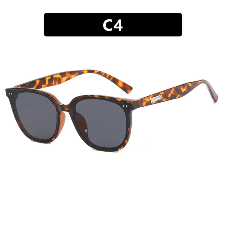 Dame oversized solbrille i elegant skilpaddemønster Luvikno