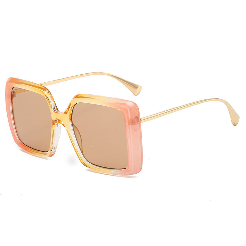 Dame oversized solbriller med stilrent geometrisk design Luvikno