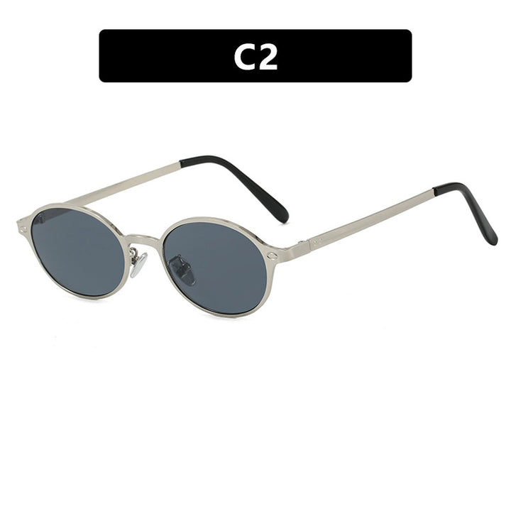 Dame rund brille med filigran metallramme og behagelige nesepads Luvikno